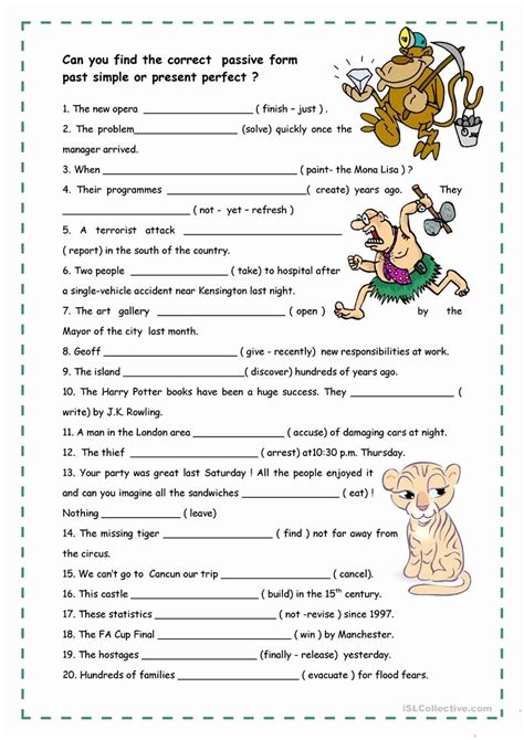 50 Active Passive Voice Worksheet