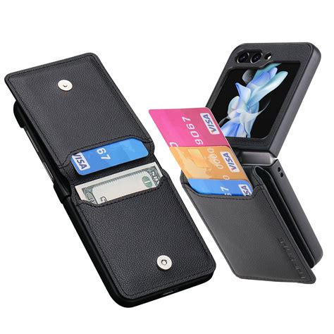 Decase Leather Wallet Case for Samsung Galaxy Z Flip 5 with Card Slot ...