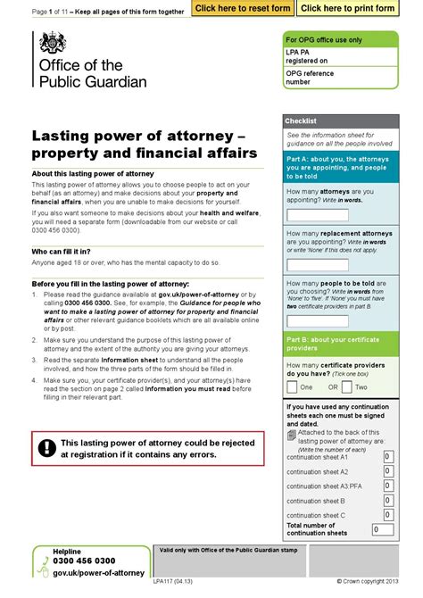 Lpa117 property financial affairs lpa by altheaskinner086 - Issuu