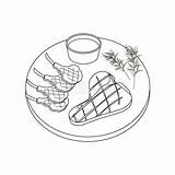 Steak Coloring Pages Sketch Page sketch template
