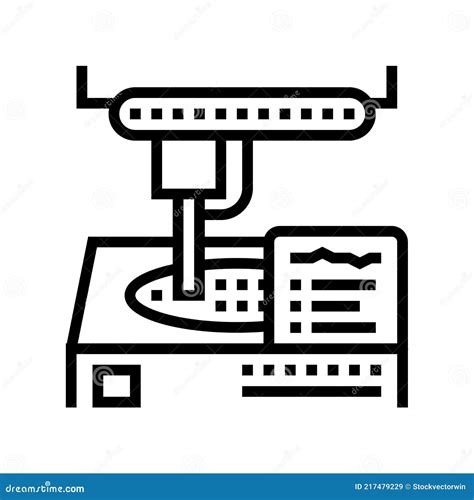 Manufacturing Factory Equipment Semiconductor Line Icon Vector Illustration Stock Vector ...