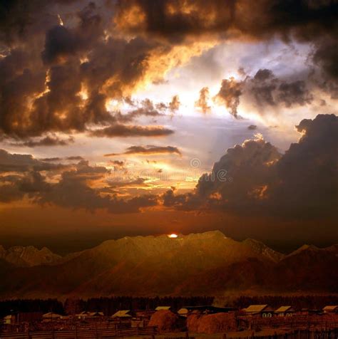 Dramatic sunset clouds stock photo. Image of darken, dimming - 10990322