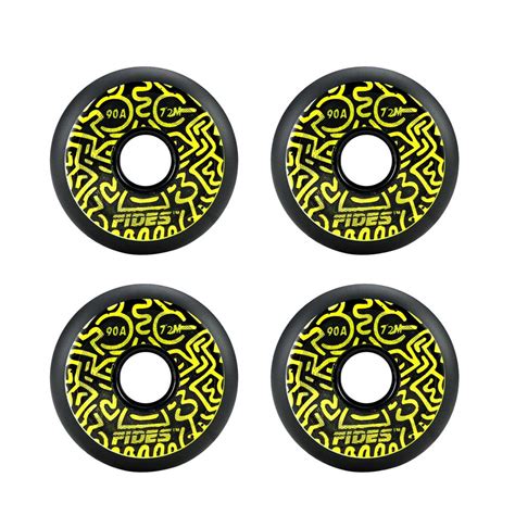 Buy 4pcs Black Speed Skating Wheels Roller Skates Tool Inline Skate ...