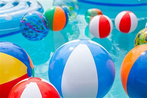 Swimming Pool Party Summer Beach Ball Stock Photos, Pictures & Royalty-Free Images - iStock