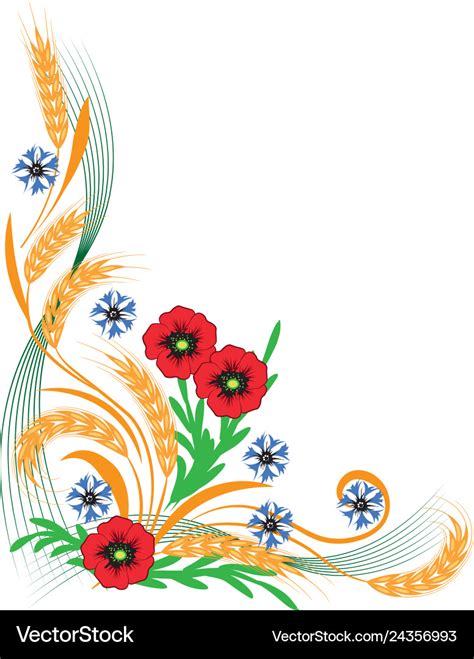 Decorative floral corner Royalty Free Vector Image