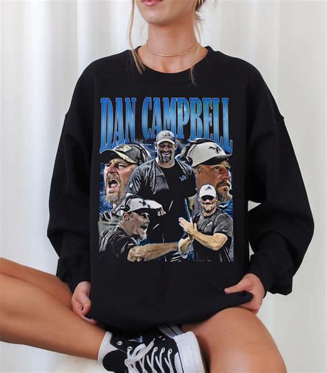 Dan Campbell Vintage 90s Shirt Sweatshirt , Dan Campbell Shirt,dan ...