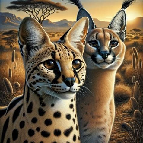 Serval vs. Caracal - Hypothetical Animal Battles