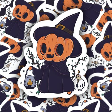 Halloween Pumpkin Spooky Sticker Waterproof Durable Sticker | Etsy in 2020 | Spooky stickers ...