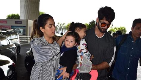 Shahid Kapoor, Mira Rajput leave for Singapore with kids Misha and Zain ...