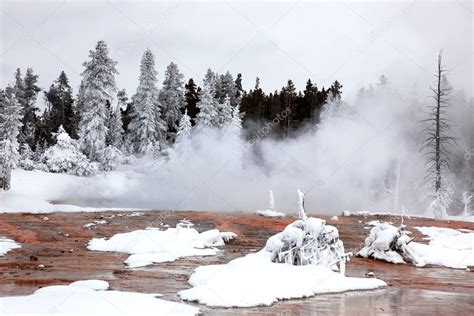 Winter season in Yellowstone National Pa — Stock Photo © konstantin32 ...