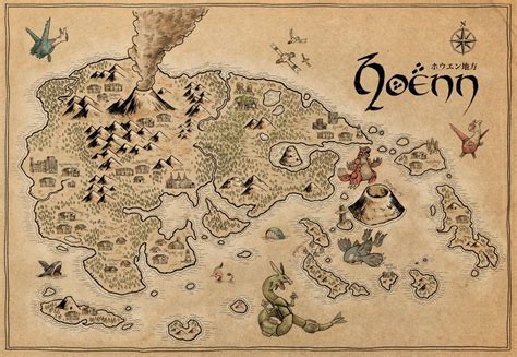 Hoenn Map, an art print by Adam Rufino - INPRNT