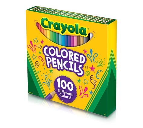 Crayola Colored Pencils, 100 Count, Vibrant Colors, Pre-sharpened, Art Tools, Great for Adult ...