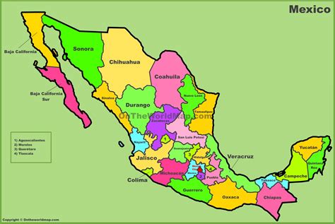 Printable Mexico Map - Printable Word Searches