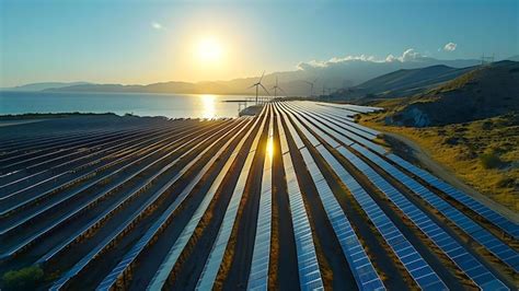 Premium Photo | Reducing Fossil Fuel Dependence through Solar Wind and ...