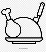 Roast Chicken Coloring Page  Full Size sketch template
