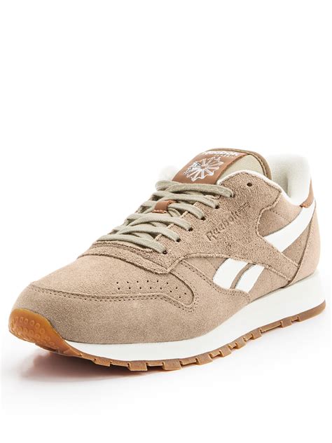 Reebok Classic Leather Suede Trainers in Beige for Men | Lyst