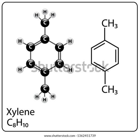 Pxylene Molecule Structure Stock Vector (Royalty Free) 1362451739 ...