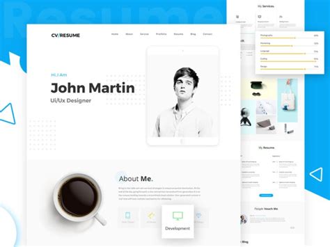 Modern and Interactive Web Resume Template