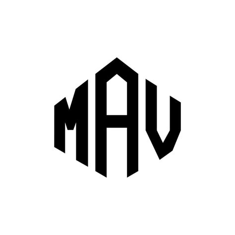 MAV letter logo design with polygon shape. MAV polygon and cube shape logo design. MAV hexagon ...