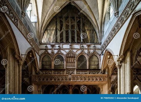 Beautiful Medieval Church Interior, Salzburg Stock Photo - Image of ...