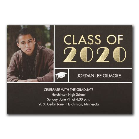 Graduation Announcements Name Card Template