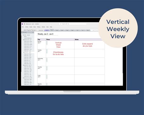 Onenote 2023 Digital Planner With Stickers Monday Start - Etsy