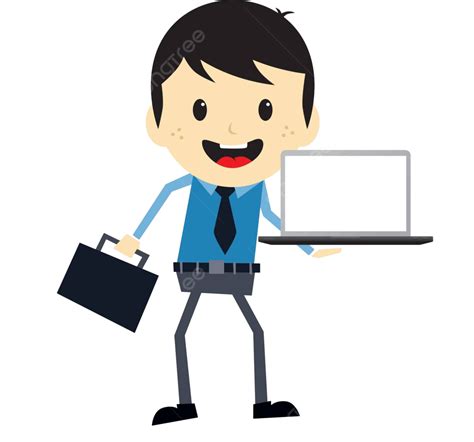 Business Presentation Cartoon Character Salesman Uniform Briefcase Vector, Salesman, Uniform ...