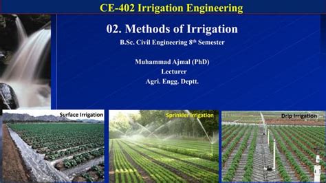 CE-402 Irrigation Methods | PPT