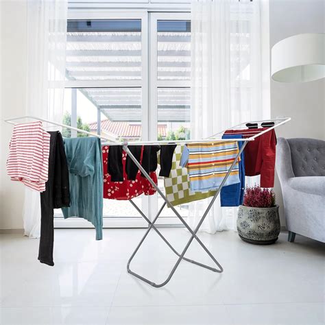 ABN Finest Winged Clothes Horse Airer Dryer Laundry Rack 3-Tier Folding Clothing Drying Stand ...