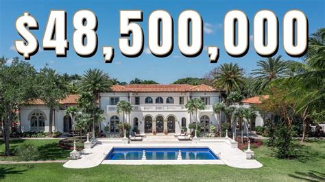 Inside This Massive Miami Florida MEGA Mansion | $48,500,000!! - YouTube