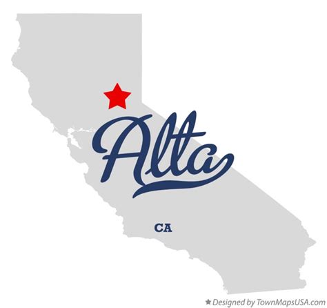 Map of Alta, CA, California