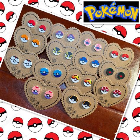 Pokemon Earrings Pokeball Earrings - Etsy