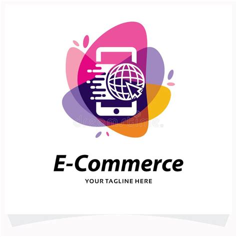 E-Commerce Logo Design Template Vector Stock Vector - Illustration of digital, commerce: 241010371