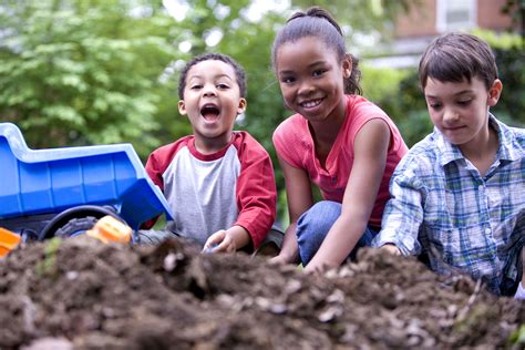 Free picture: two boys, one, girl, visibly, happy, play, along