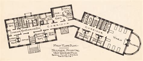 Faulkner Hospital first floor plan - Digital Commonwealth