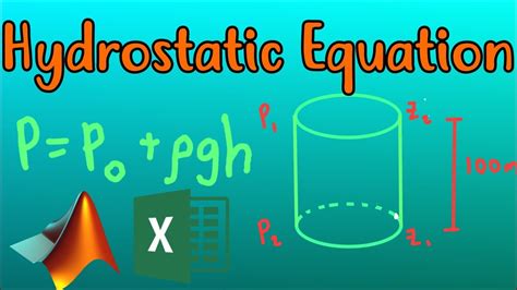 5 PERFECT EXAMPLE using the Hydrostatic Equation with MATLAB and EXCEL - YouTube