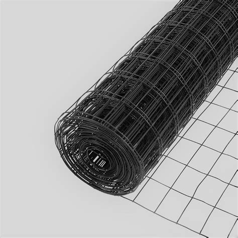 Everbilt 4 ft. x 50 ft. Black PVC Coated Welded Wire Fence-308382EB - The Home Depot