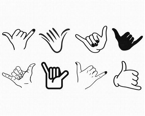 Hang Loose SVG Bundle Hang Loose Svg Hawaiian Greeting Hand - Etsy | Shaka tattoo, Shaka sign ...