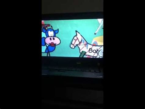 Blue cow at the funfair - YouTube