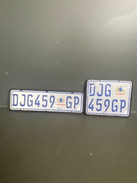 South African number plates from Gauteng