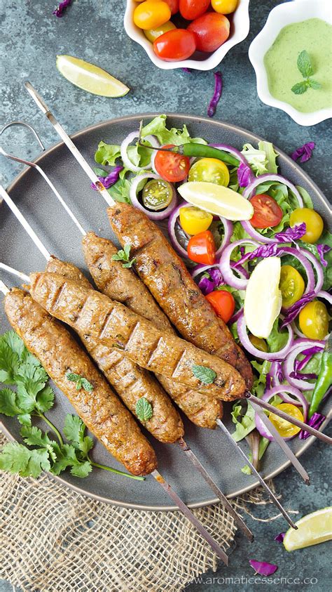 Chicken Seekh Kabab Recipe | How To Make Chicken Seekh Kebab - Aromatic Essence