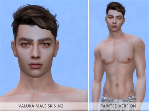 Valuka's Male painted skin N2B dark | The sims 4 skin, Sims 4 cc skin, Sims 4 hair male