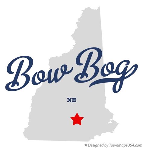 Map of Bow Bog, NH, New Hampshire