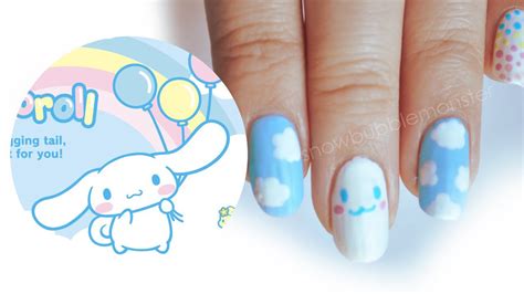 Sanrio • Cinnamoroll Nails | snowbubblemonster - YouTube