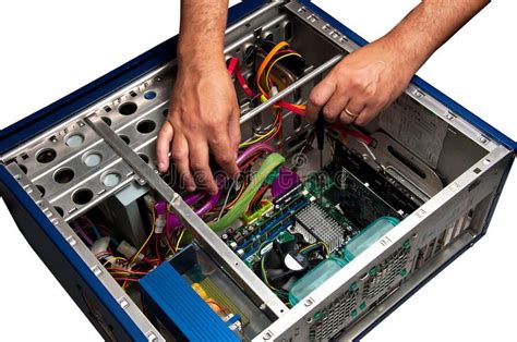 Computer Repair Service. Computer being repaired by technician , #AD, # ...