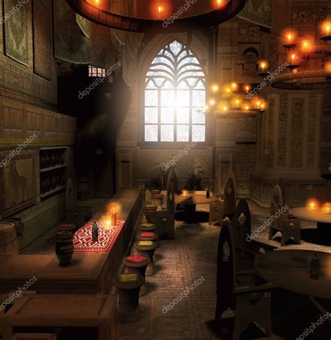 Old Fantasy Tavern Interior — Stock Photo © ratpack2 #195883498