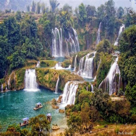 Guangxi-Detian-Transnational-Waterfall-Scenic | Scenic, Guangxi, Places to travel