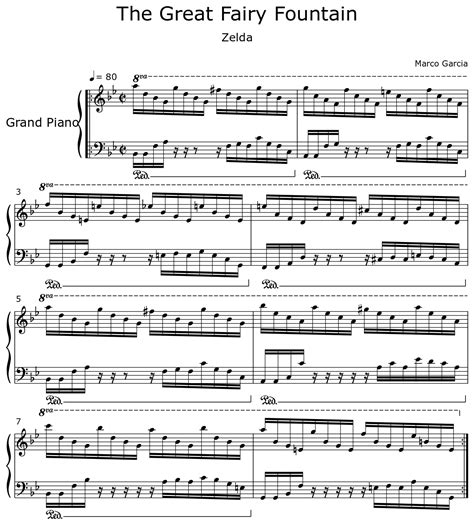 The Great Fairy Fountain - Sheet music for Piano