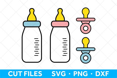 Baby Bottle SVG files for Cricut, Baby SVG files Pacifier (927709 ...