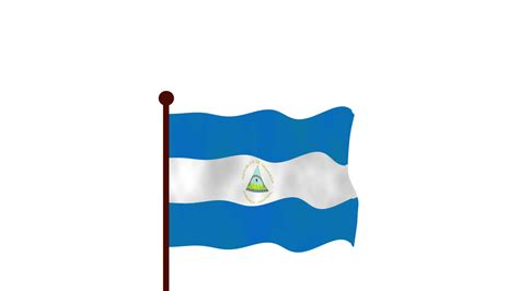 Nicaragua animado vídeo levantamiento el bandera, Introducción de el país nombre y bandera 4k ...